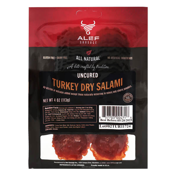 Салями из индейки, нарезанная ломтиками, 113 г (3,99 унции)